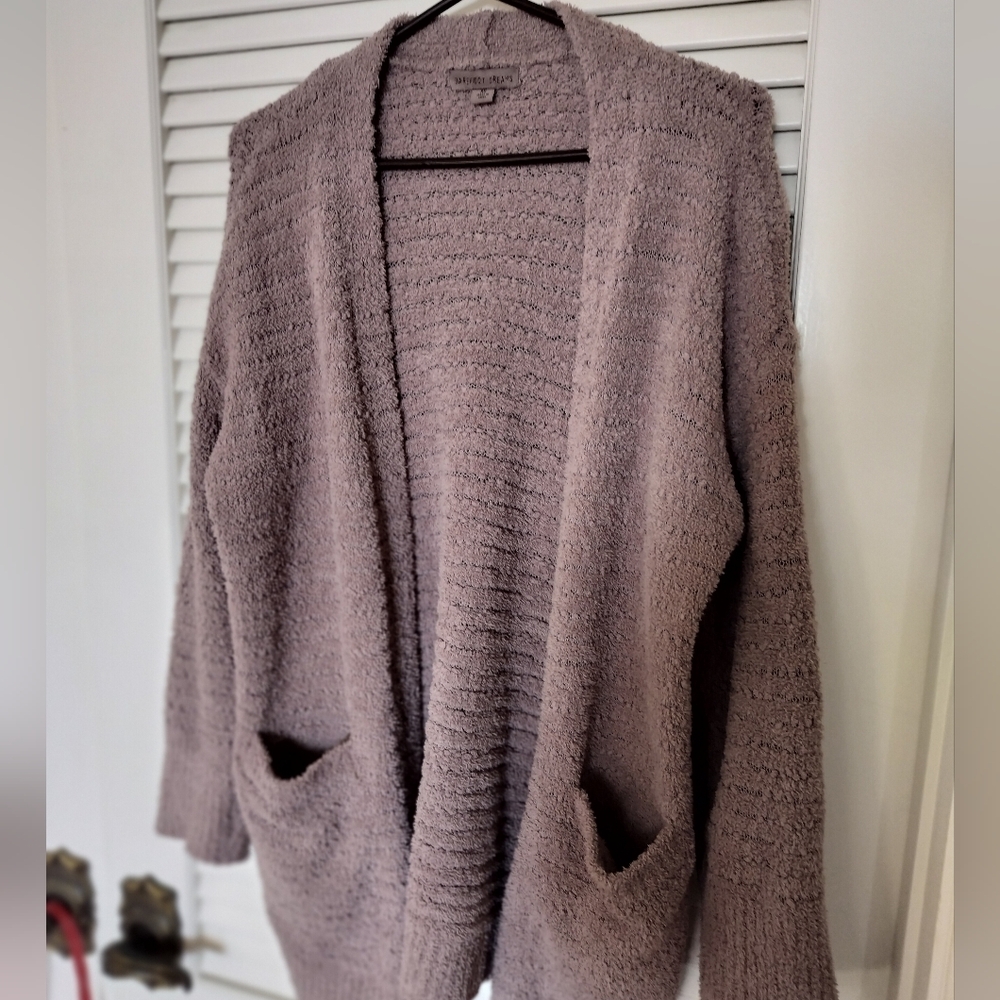 Barefoot Dreams CozyChic Knit Women's Beige Cardigan Size XS